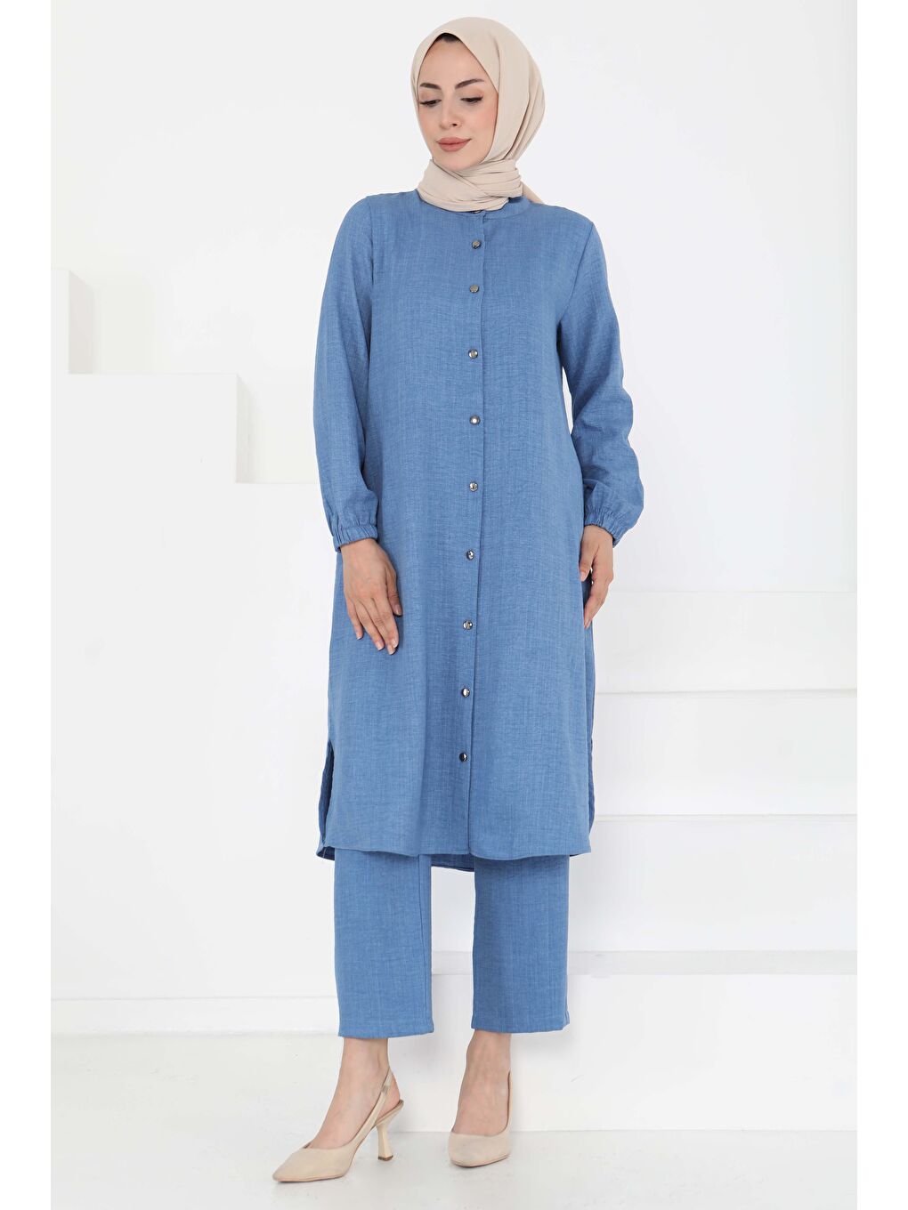 İndigo Hakim Yaka İkili Takım Indigo - 27183-3