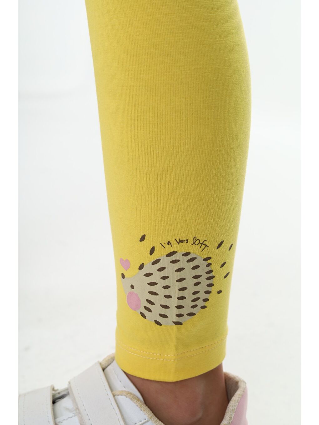 Sarı Kız Çocuk Baskılı Tayt-2