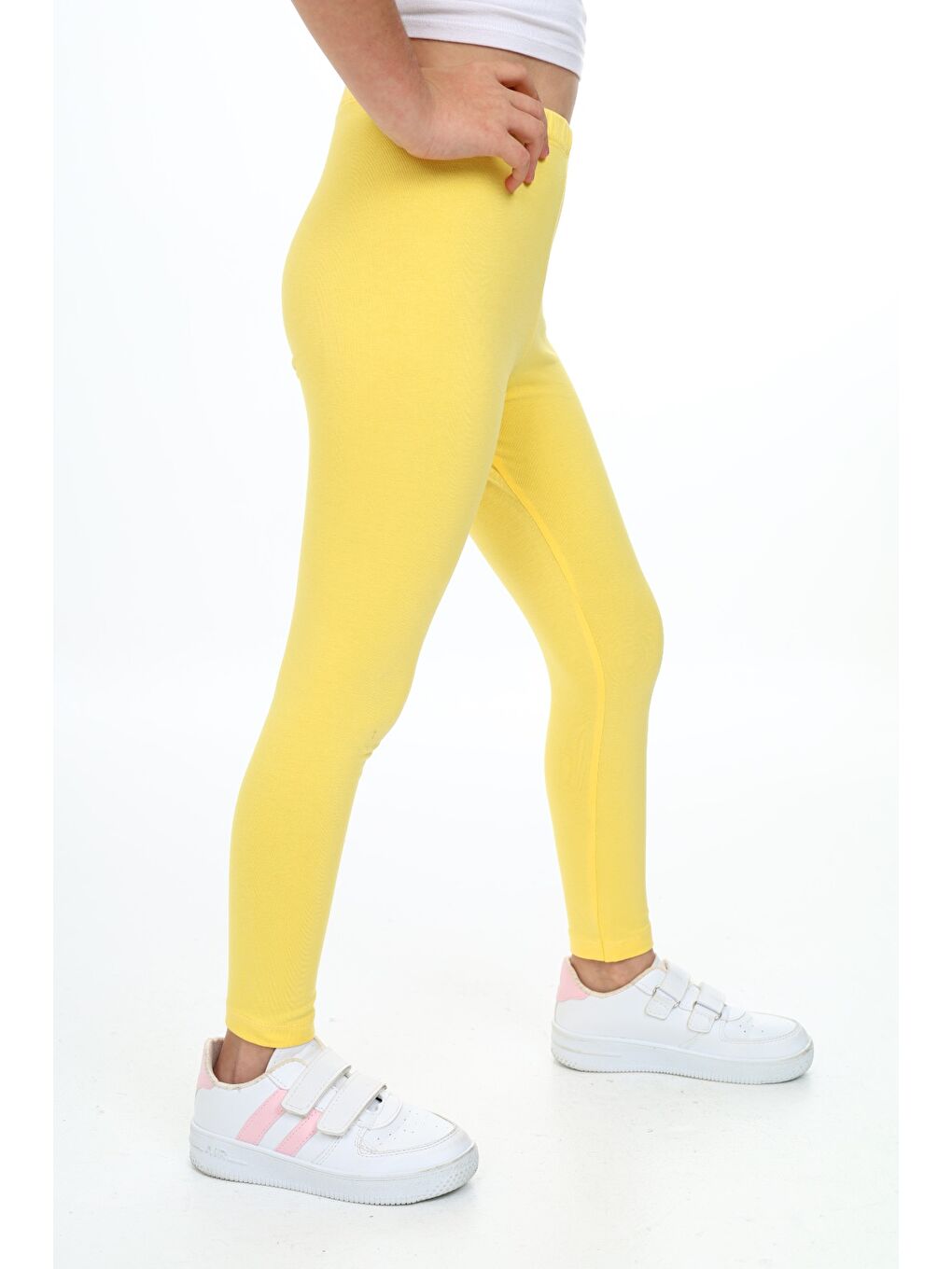 Sarı Kız Çocuk Baskılı Tayt-3