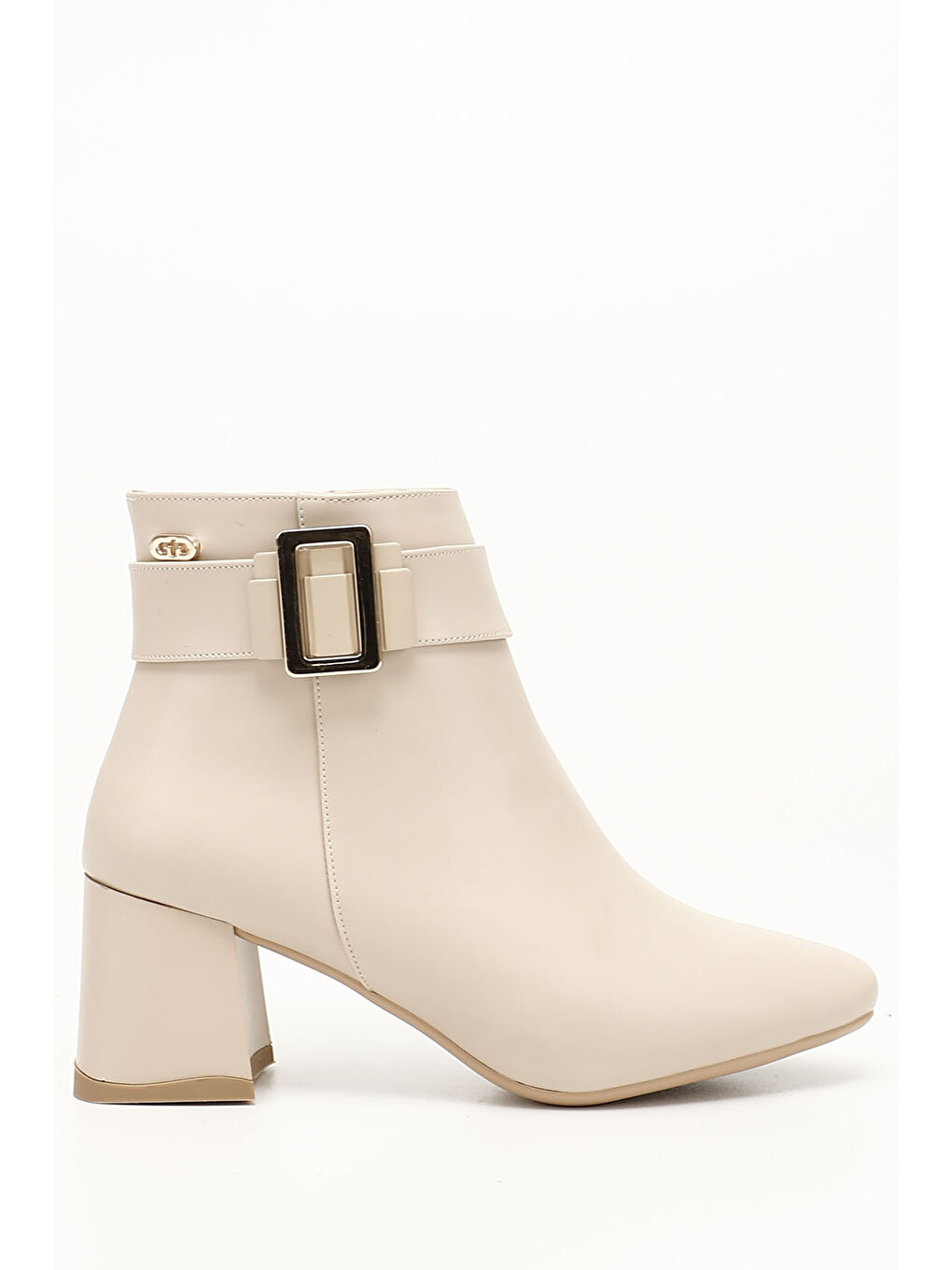 Bej BEJ-CAMEL  Kalın Topuklu Fermuarlı Kadın Bot 35447