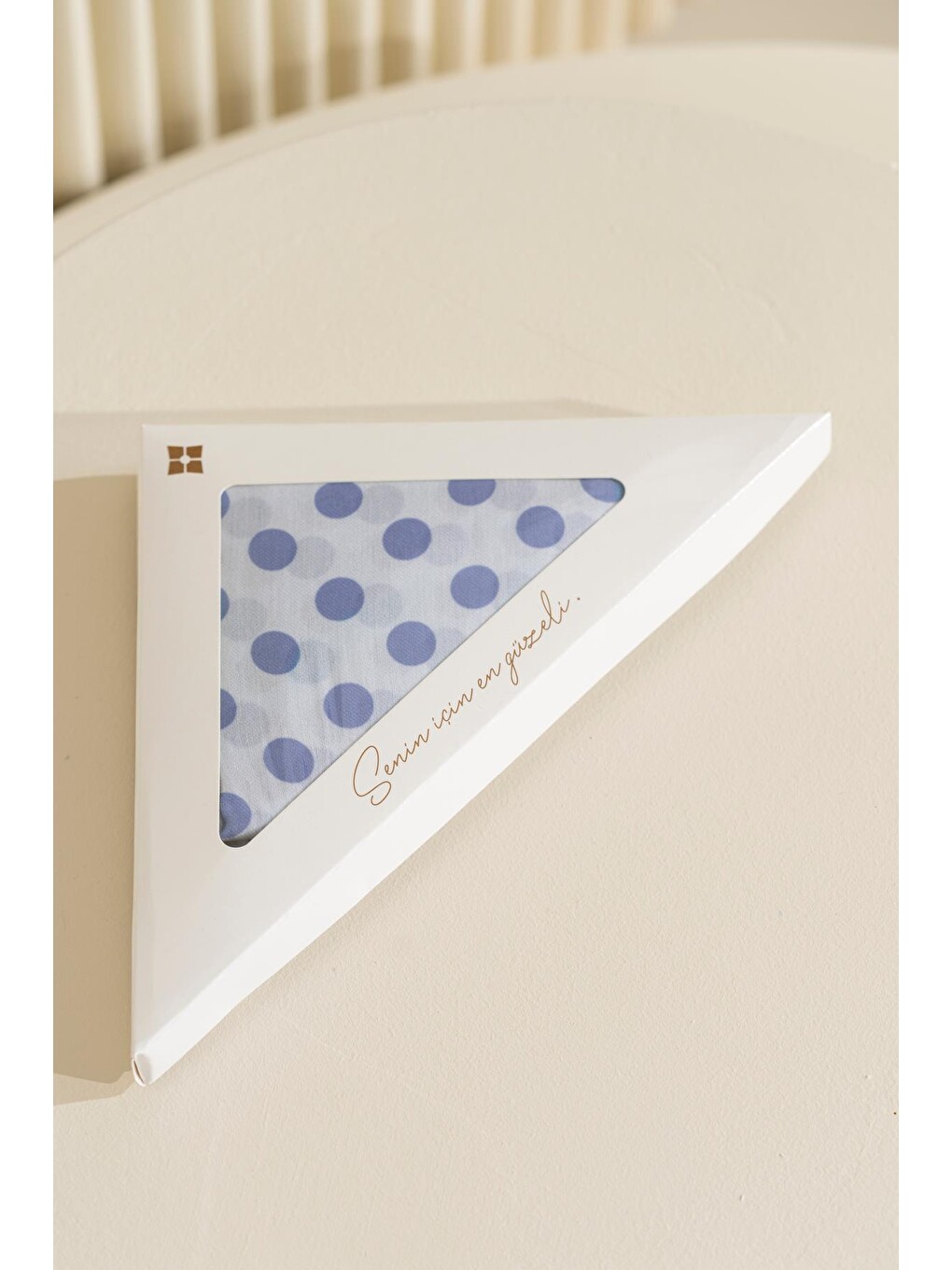 İndigo Puantiye Desen Soft Eşarp-2