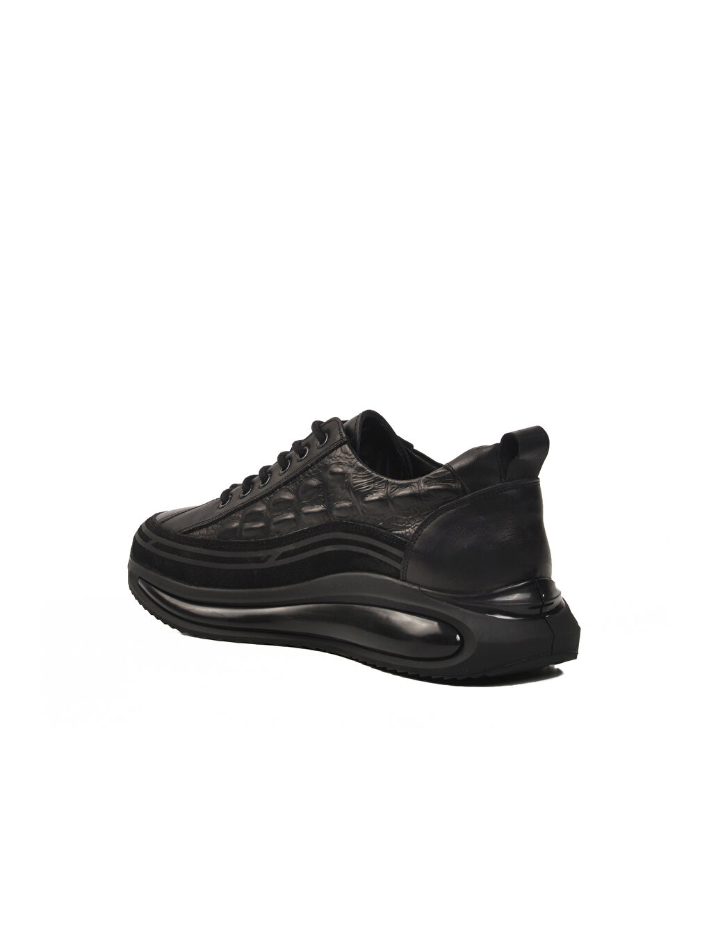 Siyah Hakiki Deri Erkek Sneaker Catis M-3