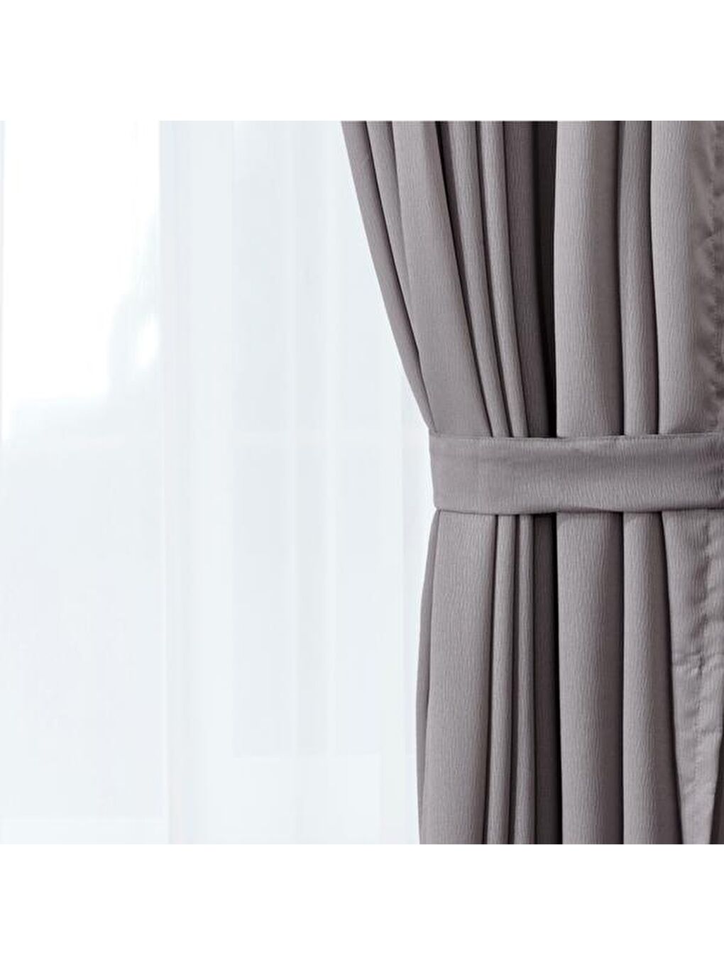 Evidea Soft Wave Fon Perde - Gri - 300x270 cm