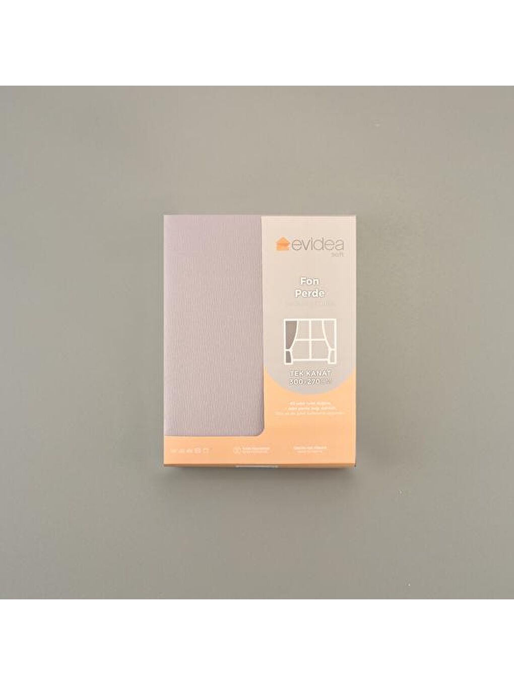 Evidea Soft Wave Fon Perde - Gri - 300x270 cm - 2