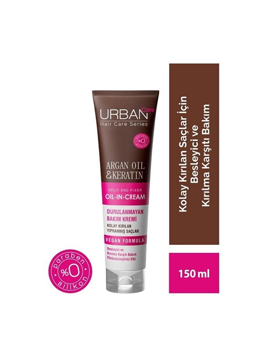 Urban Care Argan Yağı&Keratin Kolay Kırılan Saçlar Besleyici Bakım Kremi-Vegan-175ML