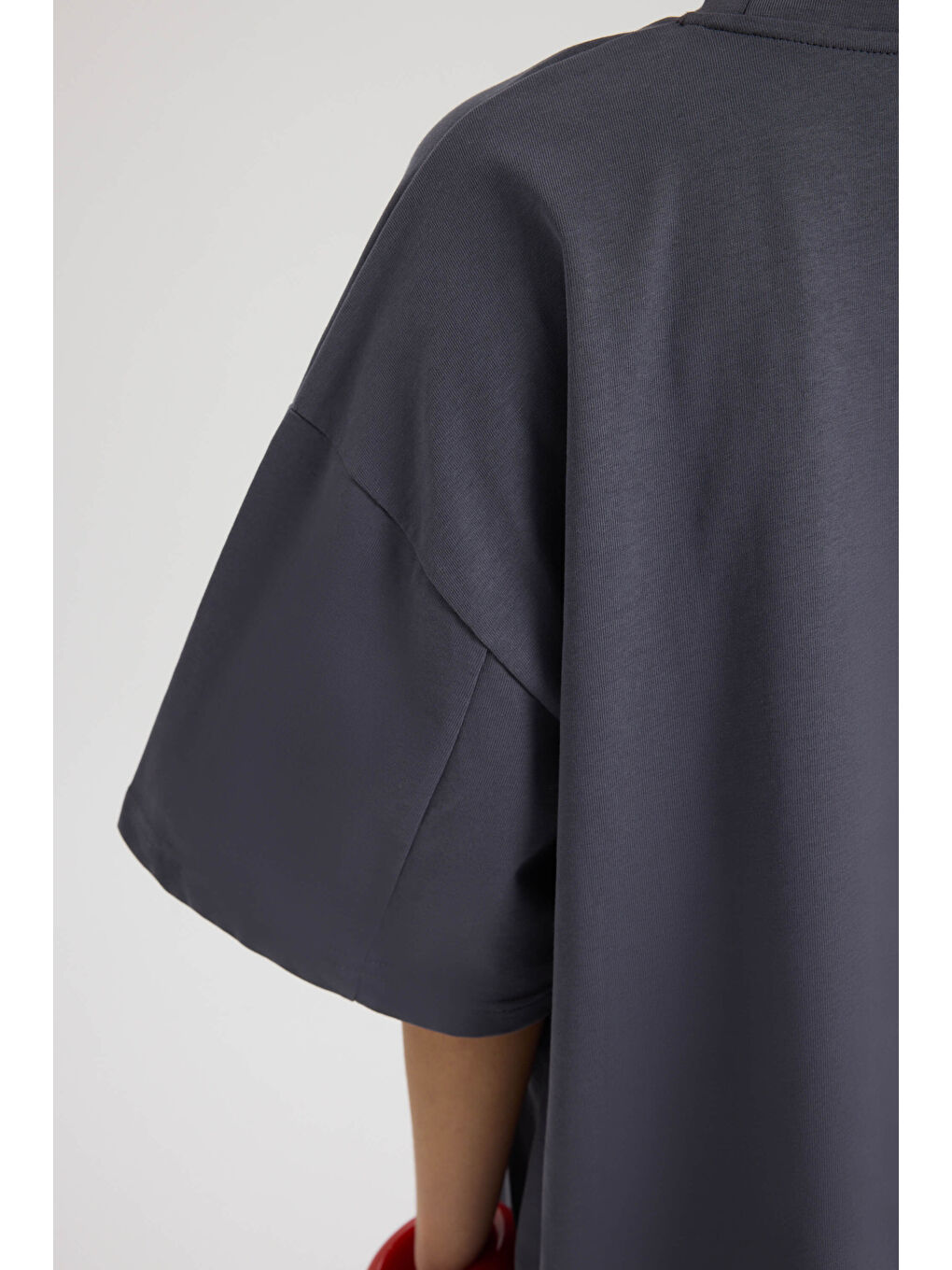 Gri Theory Oversize Füme T-Shirt-7