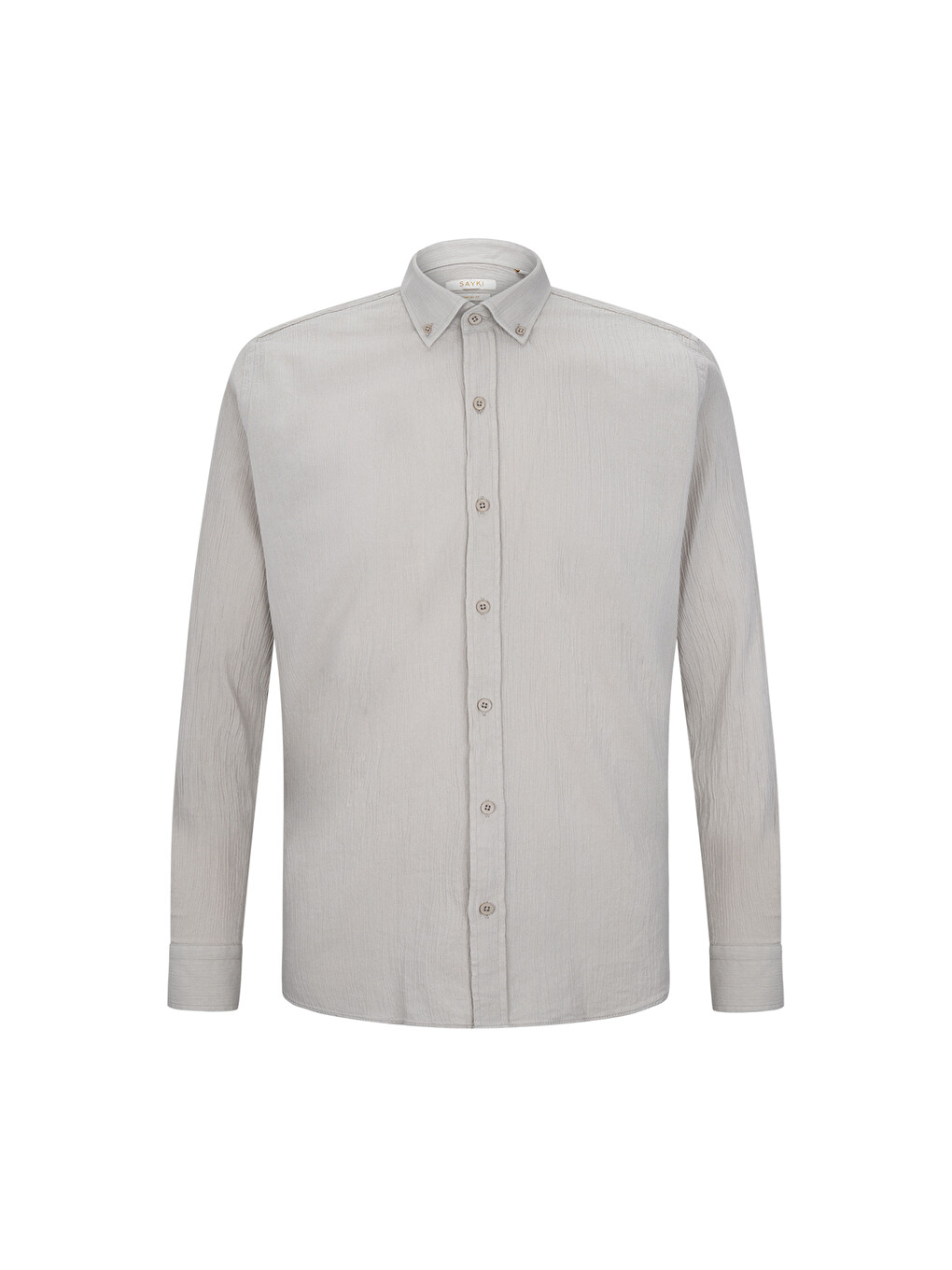 Yeşil Comfort Fit 100% Pamuk Düğmeli Yaka Uzun Kollu Casual Gömlek