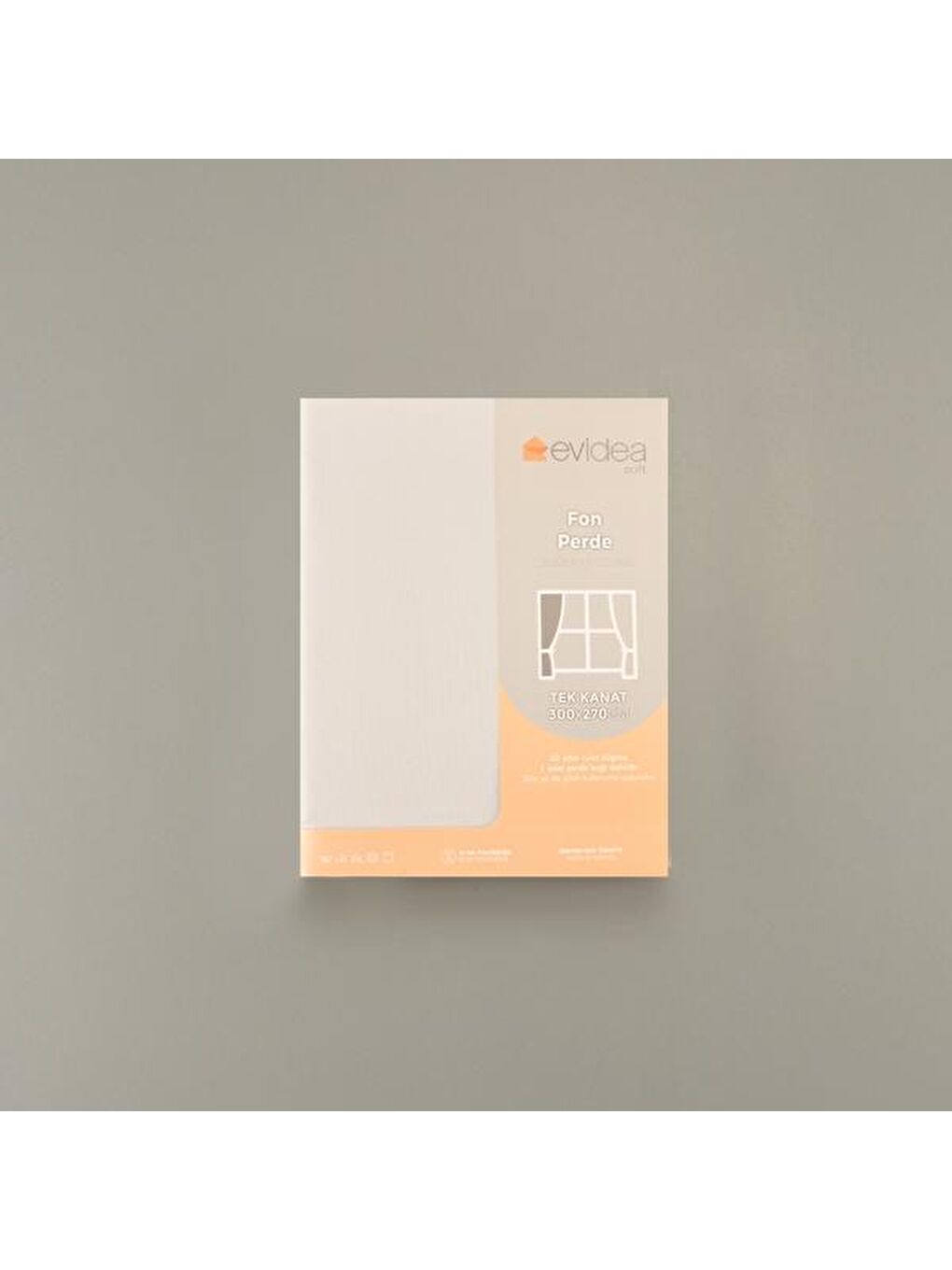 Bej Soft Rista Fon Perde - Taş - 300x270 cm-1