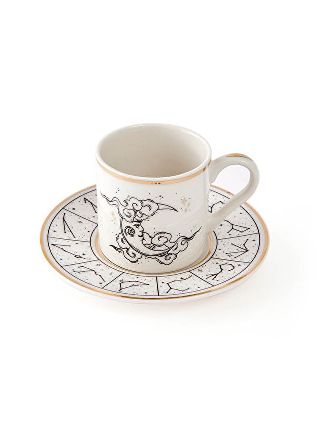 Hilal 12 Parça Kahve Fincan Seti - Beyaz - 100 ml-1