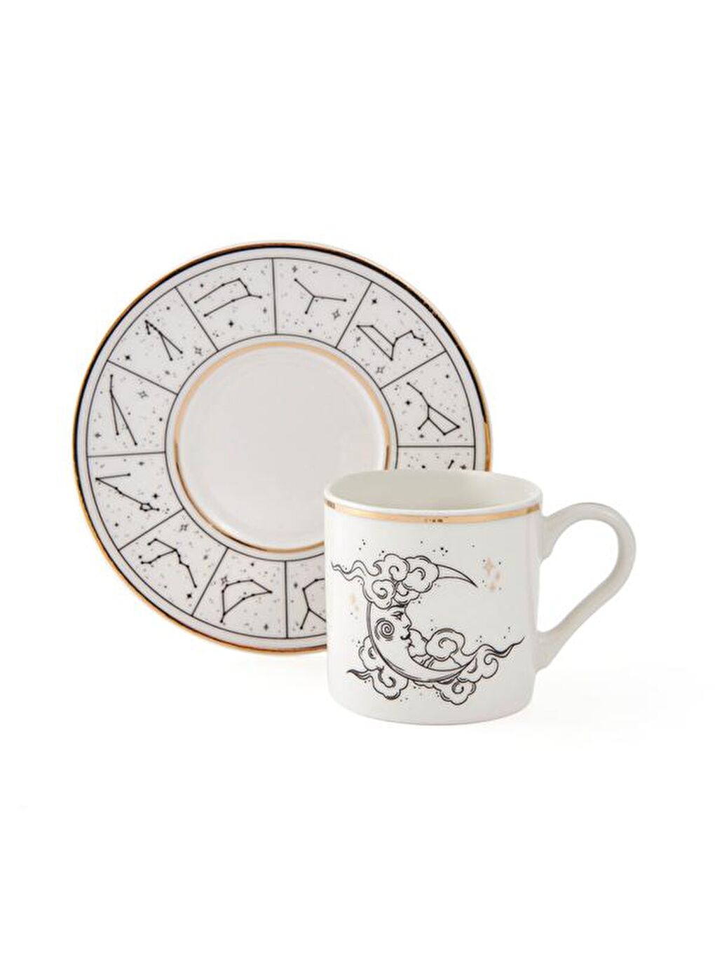 Hilal 12 Parça Kahve Fincan Seti - Beyaz - 100 ml-3