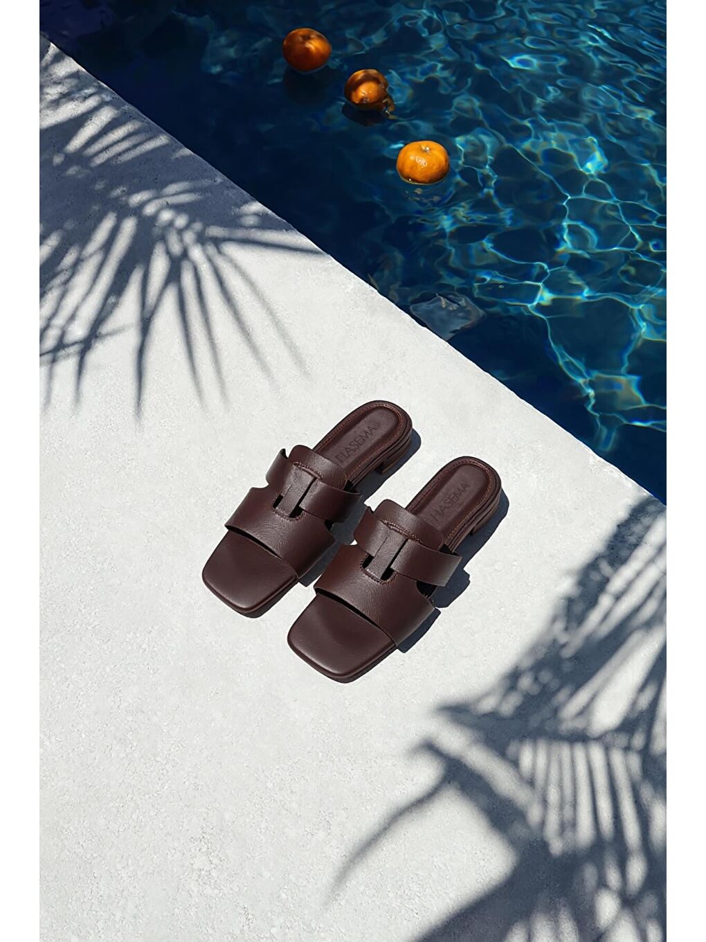 Kadın Deri Kahverengi Terlik 9760-2