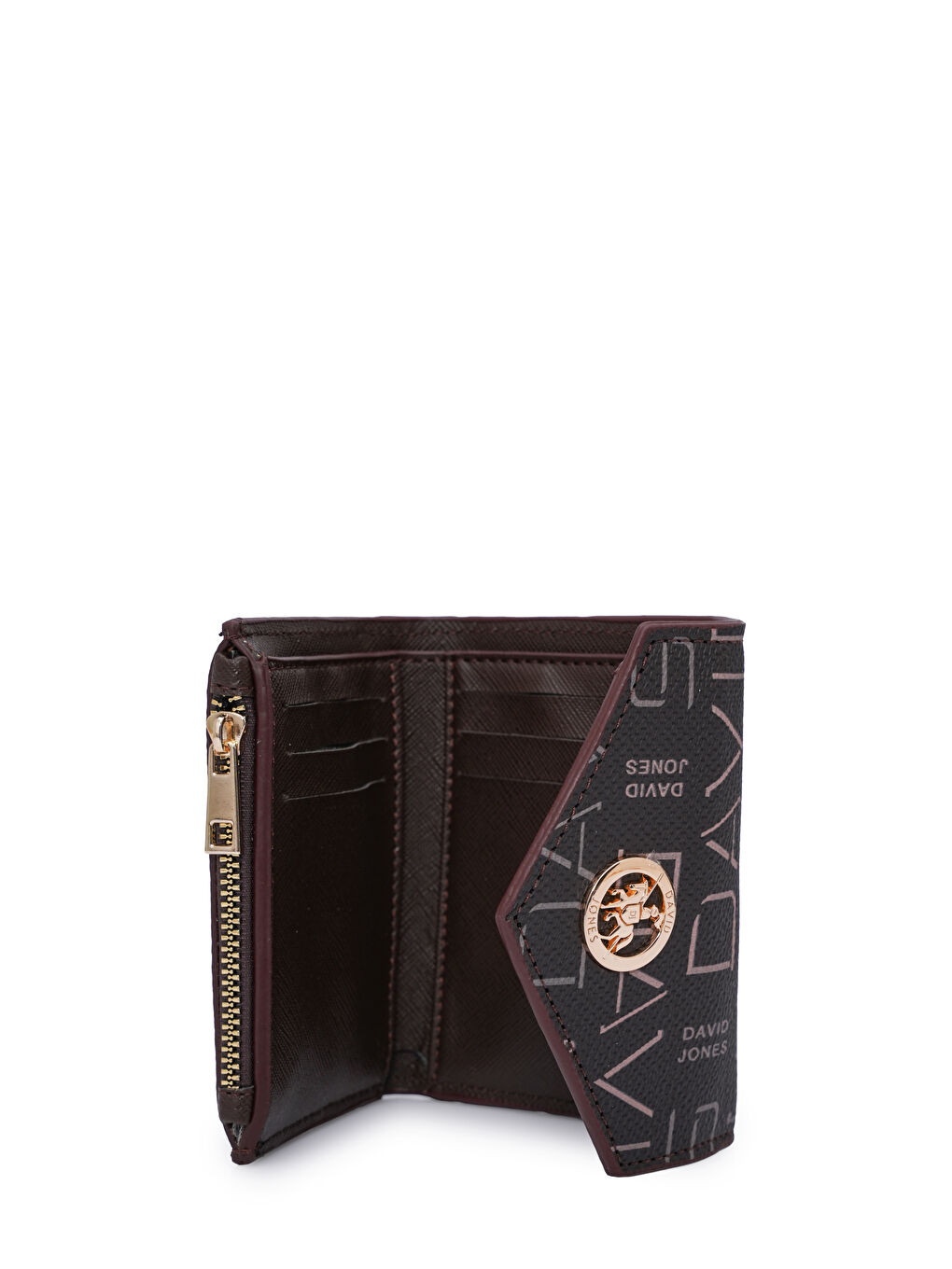 Kahverengi Logo Detaylı Kapaklı Mini Cüzdan CZ103-4