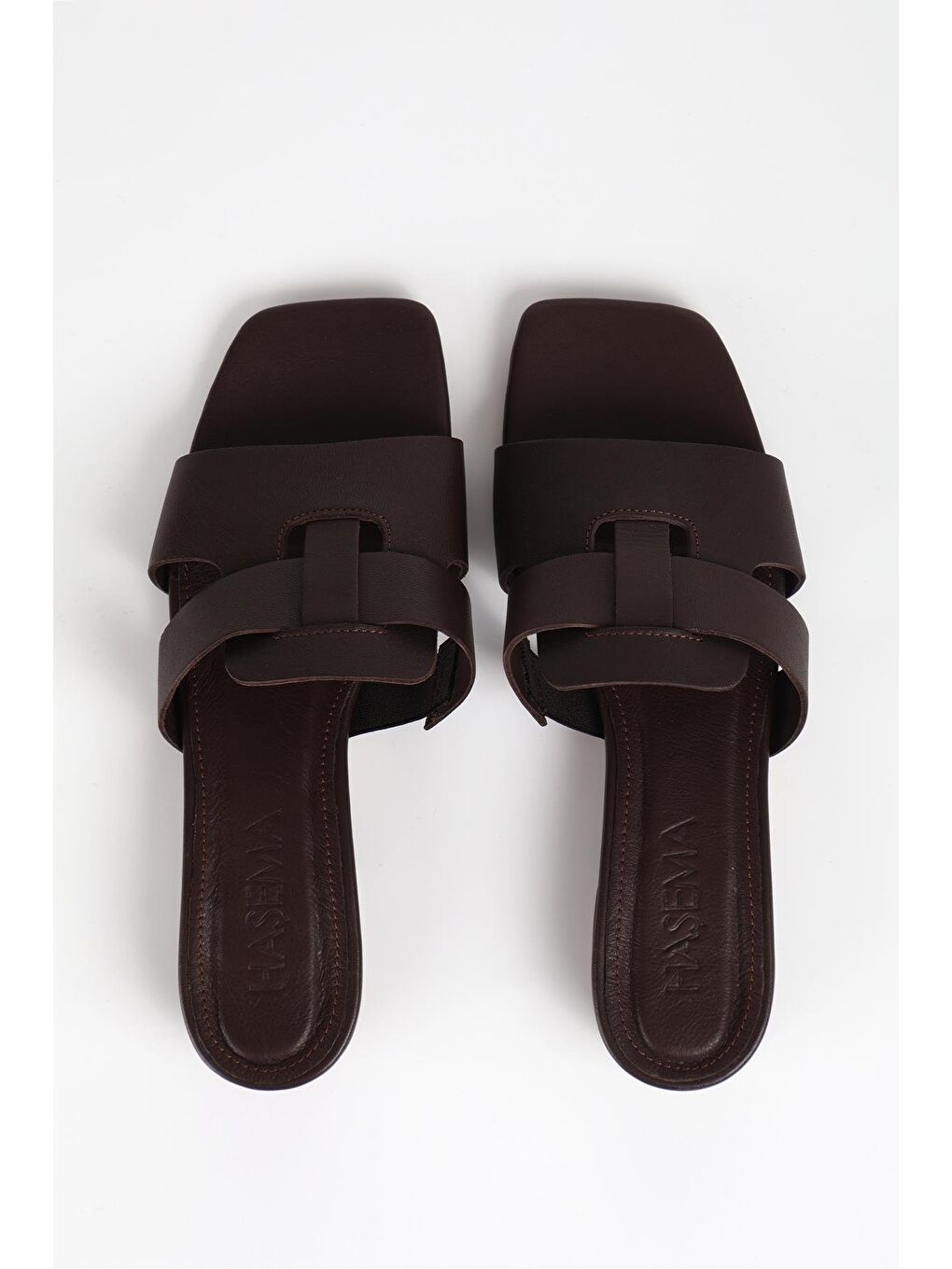 Kadın Deri Kahverengi Terlik 9760