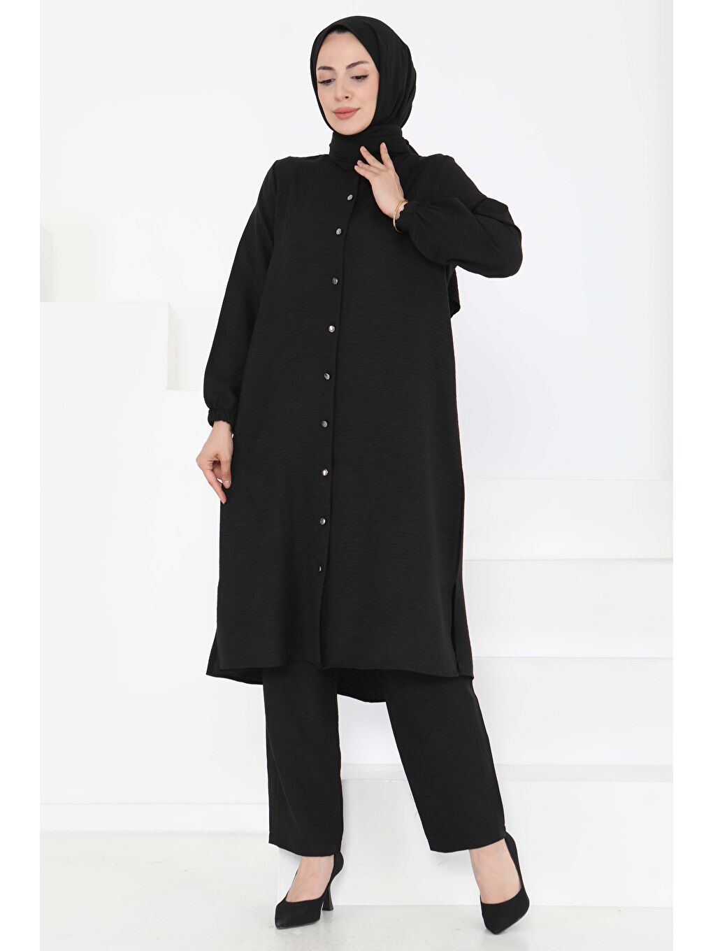 Hakim Yaka İkili Takım Siyah - 27183