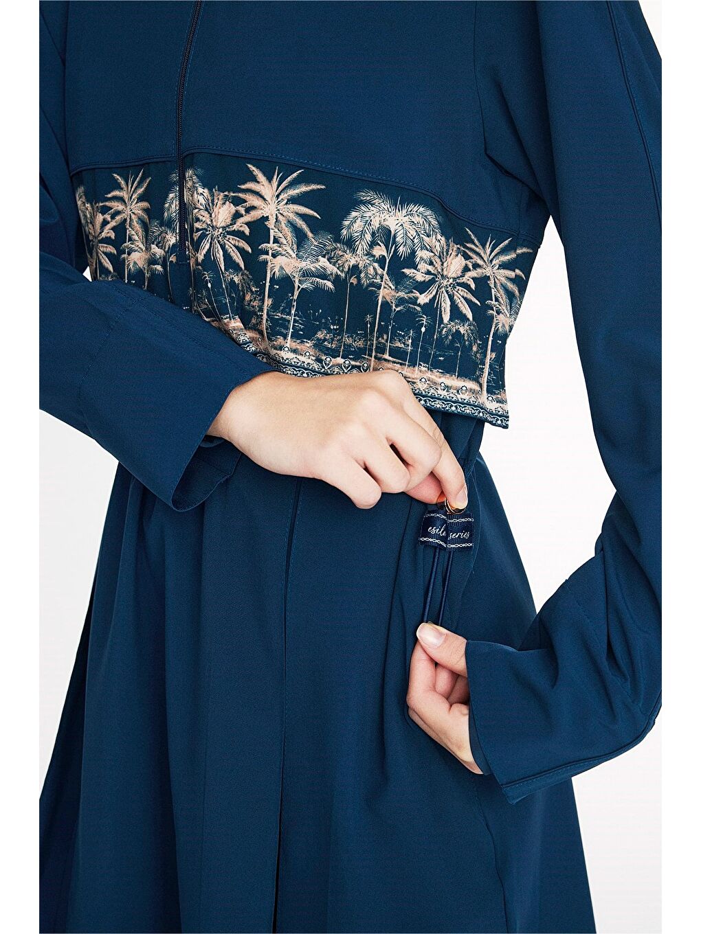 Petrol Vaha Koleksiyonu Lacivert 5 Parça Tam Tesettür Mayo Takımı 6025-4