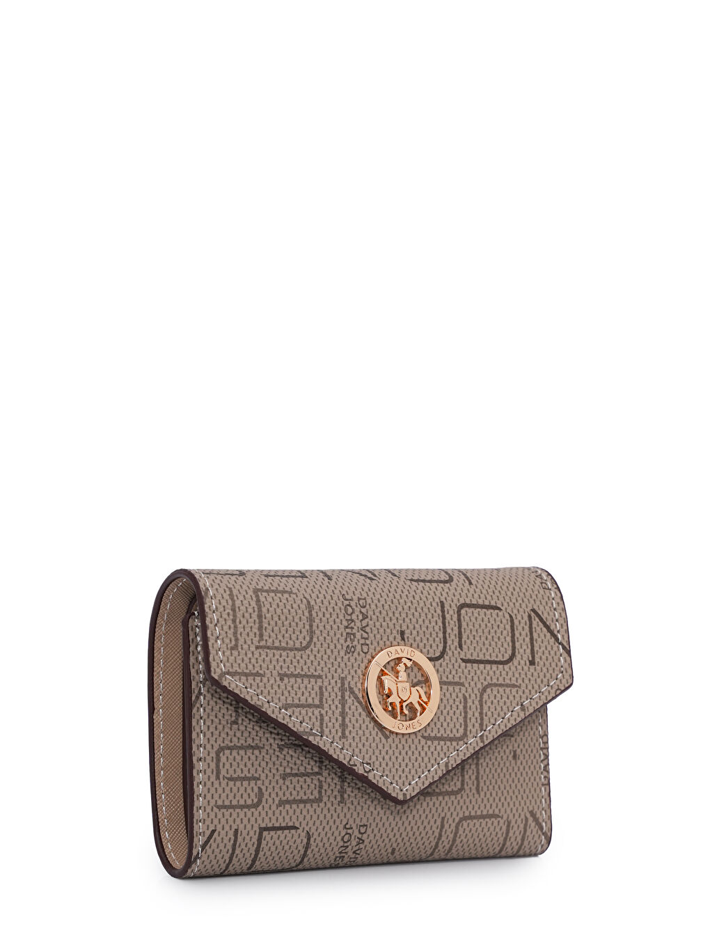 Bej Logo Detaylı Kapaklı Mini Cüzdan CZ103-1