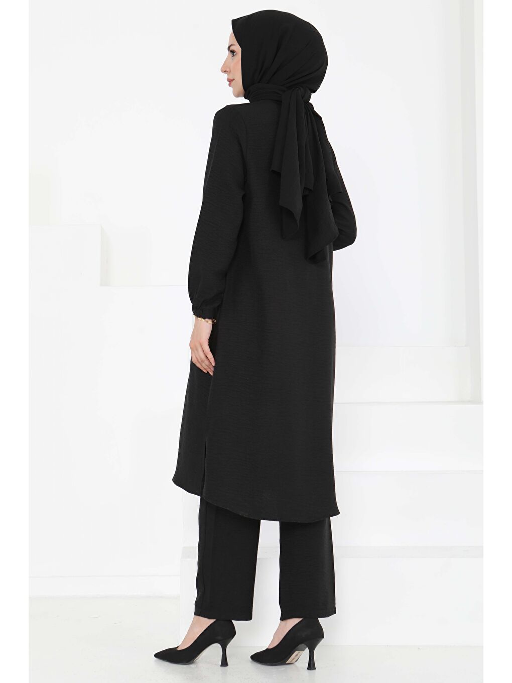 Hakim Yaka İkili Takım Siyah - 27183-5