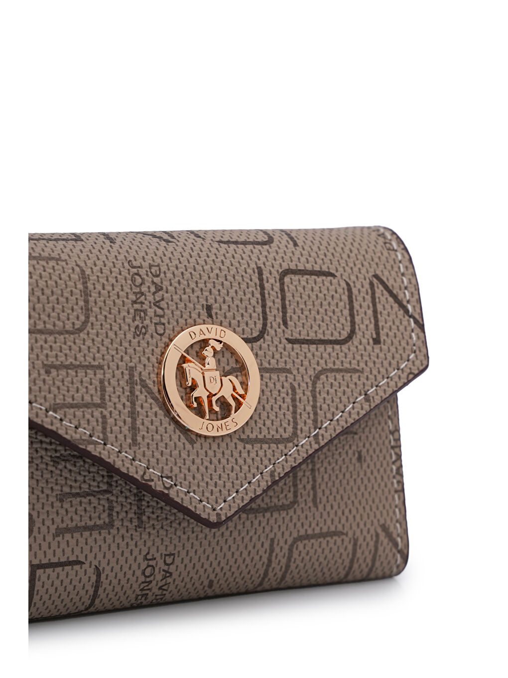 Bej Logo Detaylı Kapaklı Mini Cüzdan CZ103-2