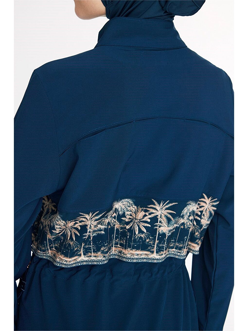 Petrol Vaha Koleksiyonu Lacivert 5 Parça Tam Tesettür Mayo Takımı 6025-9