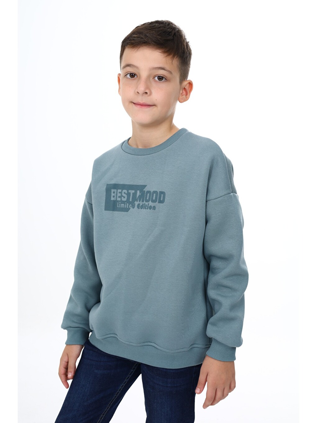 Petrol Erkek Çocuk Baskılı Sweatshirt-1