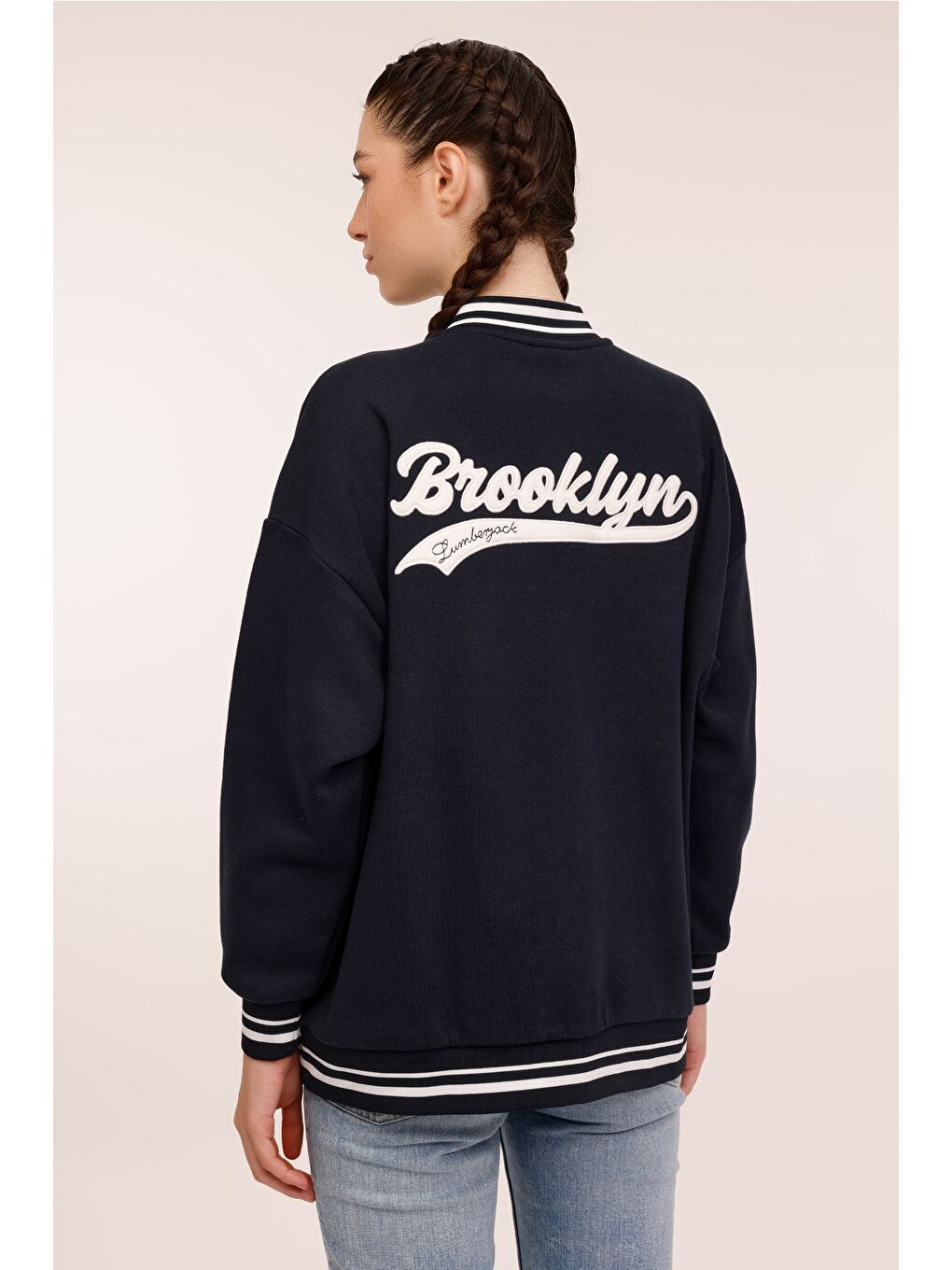 WL ESTY 18GF956 4PR Lacivert Kadın Eşofman Üstü-1