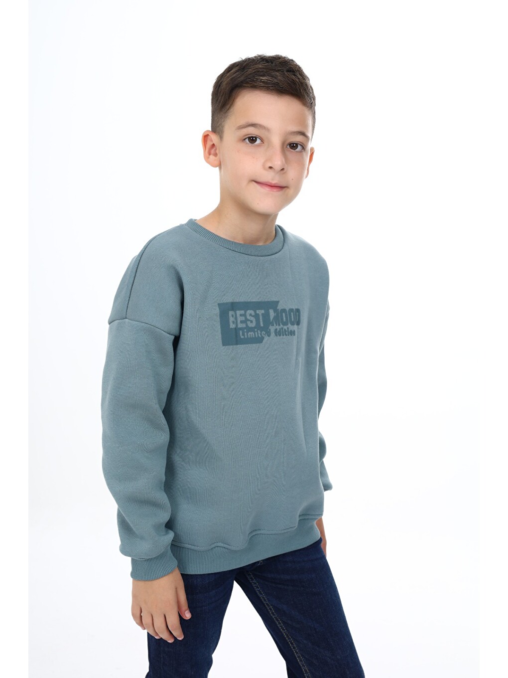 Petrol Erkek Çocuk Baskılı Sweatshirt-2