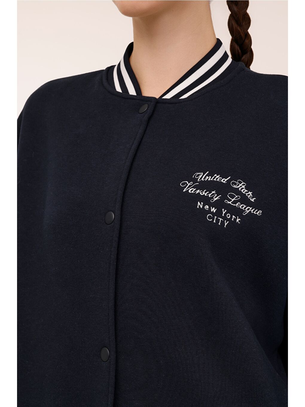 WL ESTY 18GF956 4PR Lacivert Kadın Eşofman Üstü-3