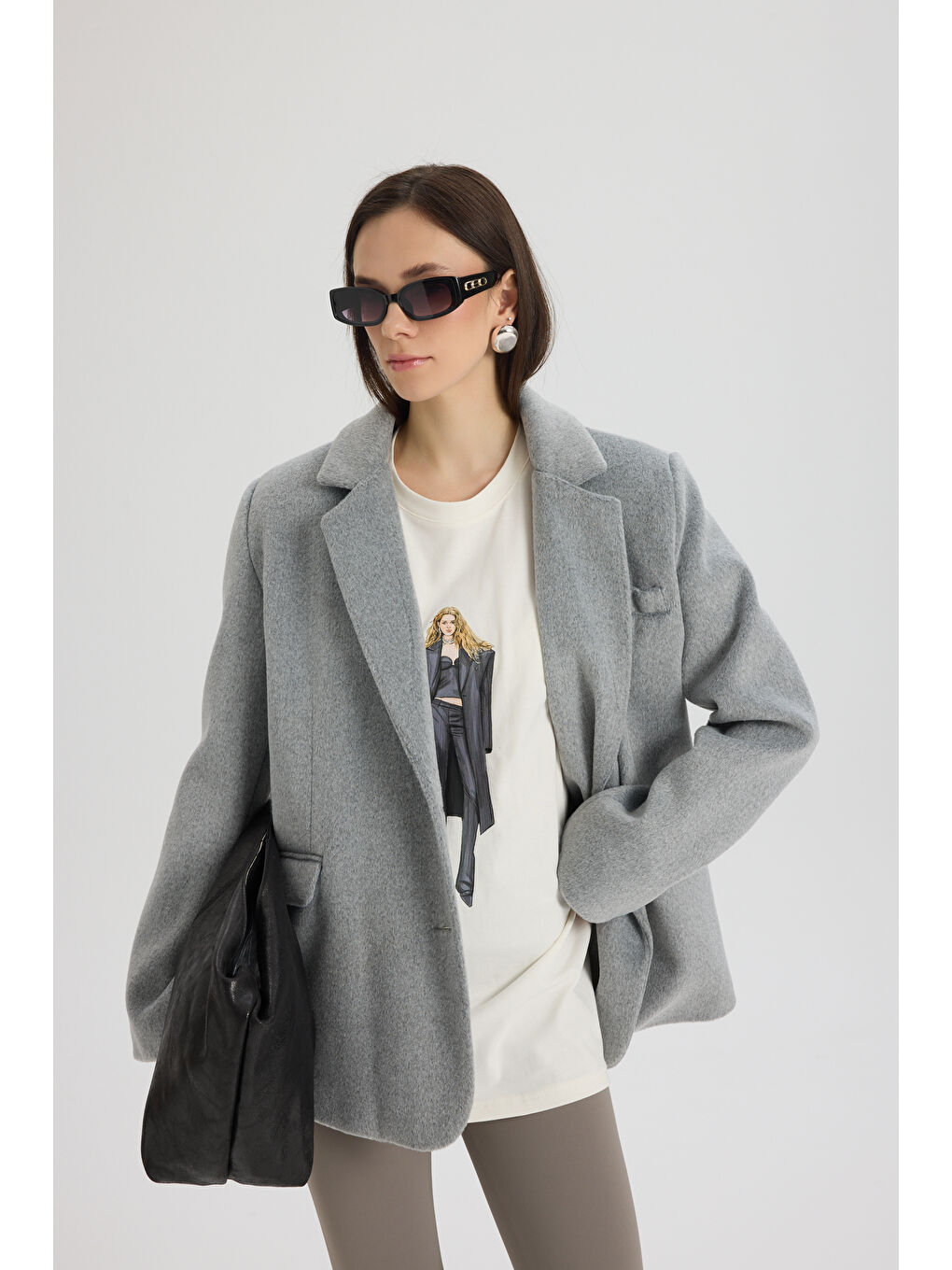 Helene Oversize Beyaz T-Shirt-5