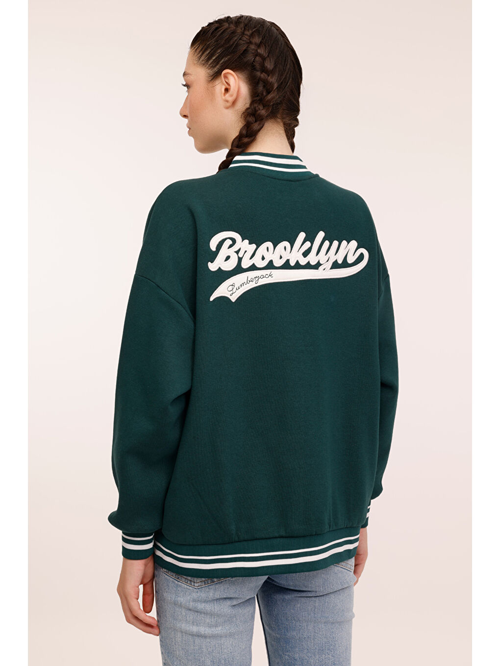 WL ESTY 18GF956 4PR Yeşil Kadın Kolej Ceket-1