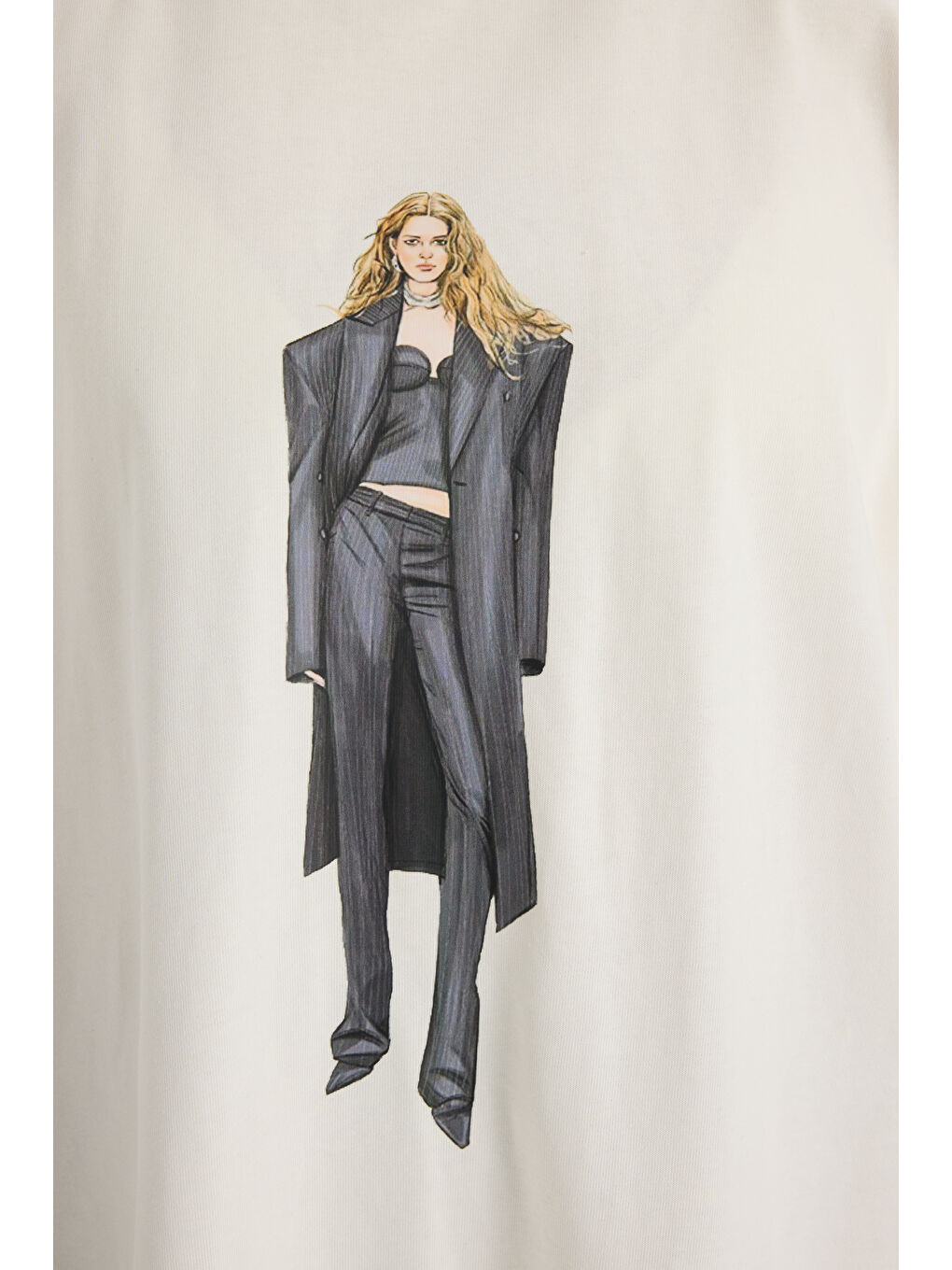 Helene Oversize Beyaz T-Shirt-6