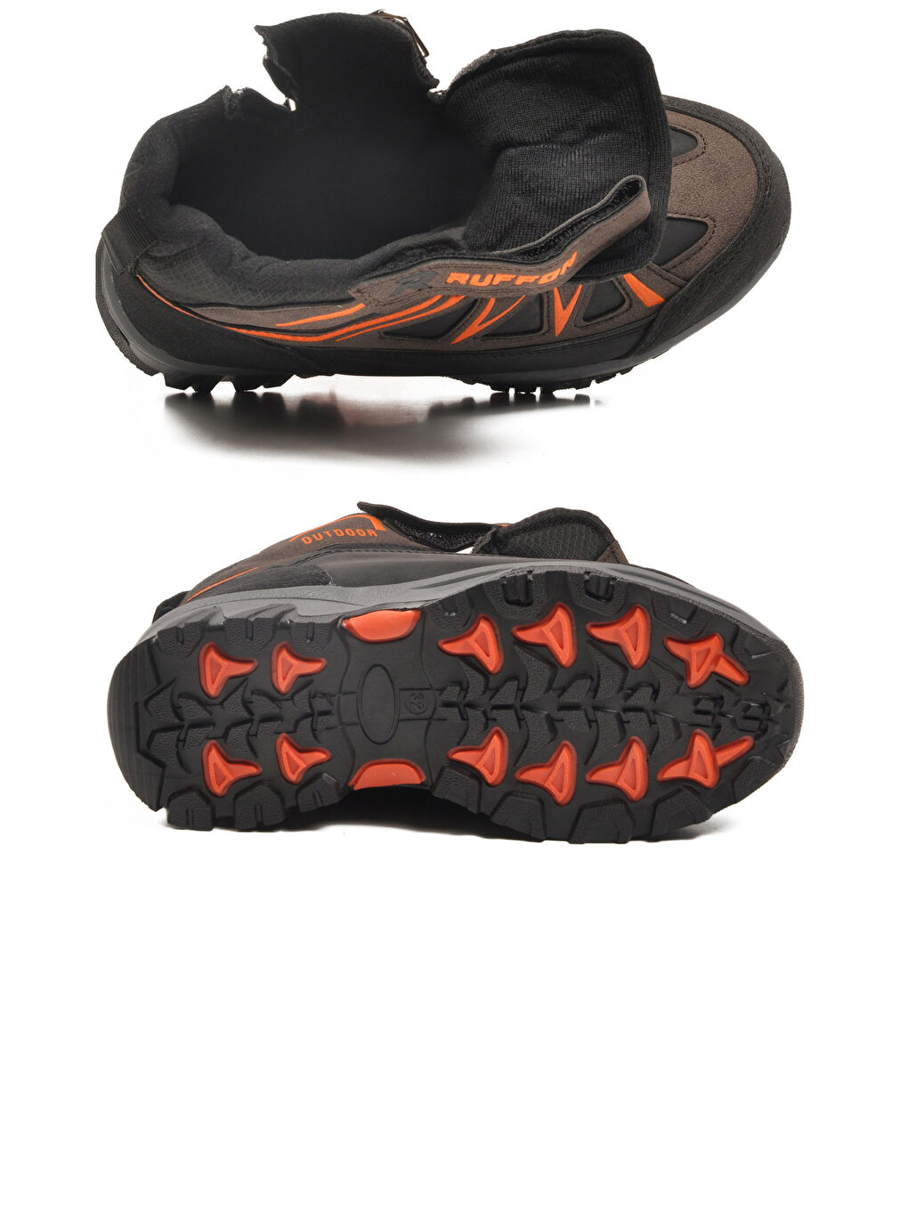 Kahverengi Kahve Turuncu Polarlı Kaymaz Çocuk Outdoor Bot 2301 F-4