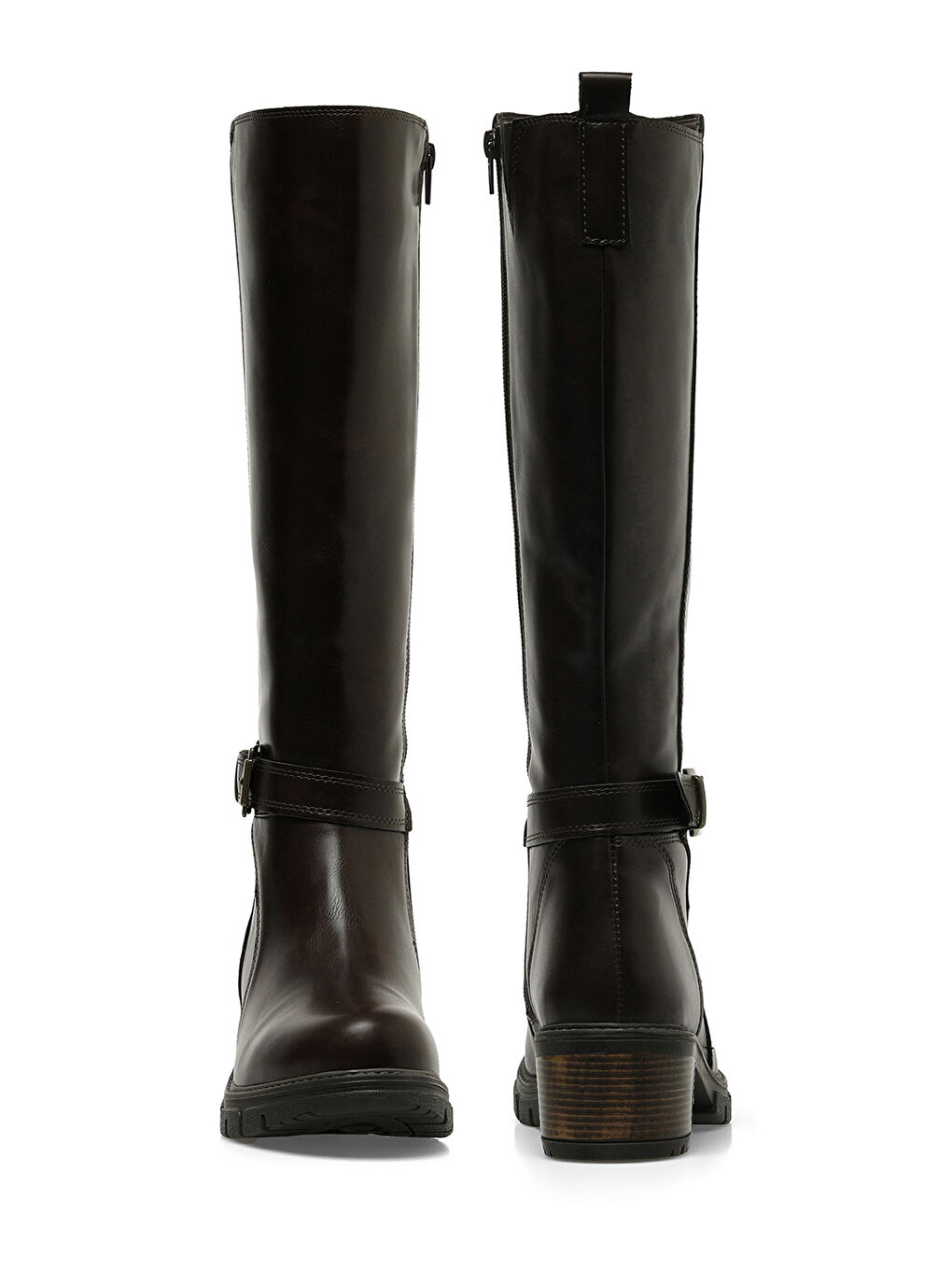 322625.Z 3PR Kahverengi Kadın Topuklu Çizme-3