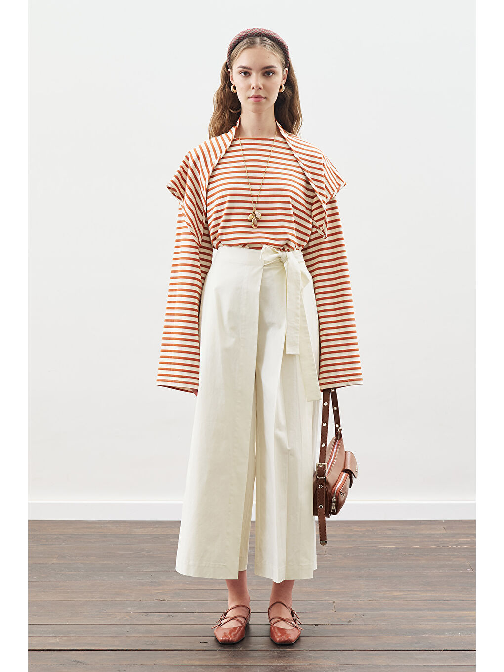 Etek Görünümlü Pantolon Ekru-1