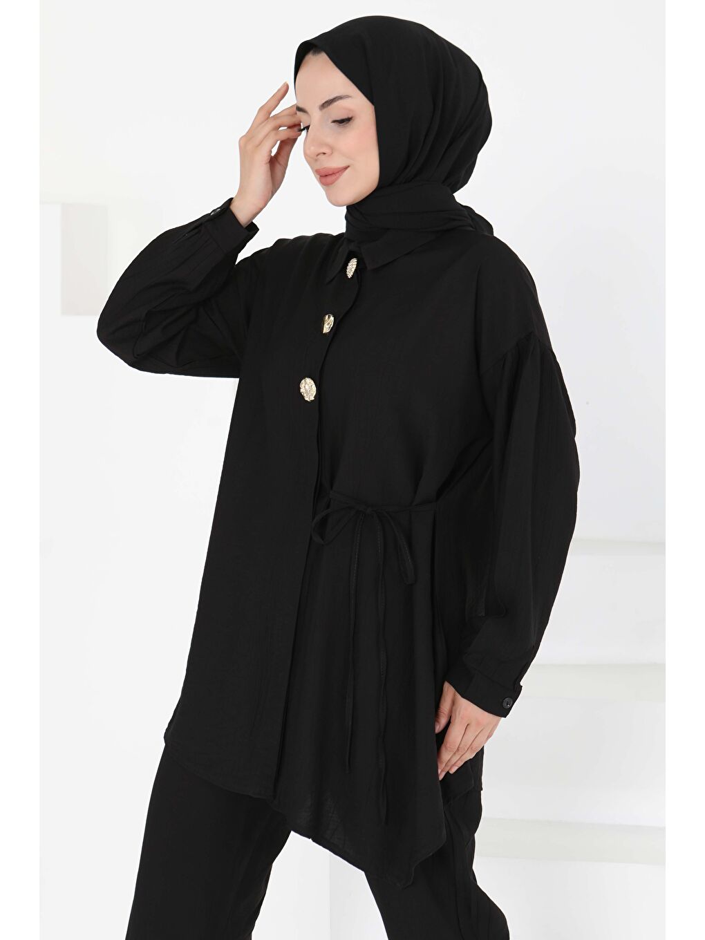 Belden Bağlamalı İkili Takım Siyah - 27180-2