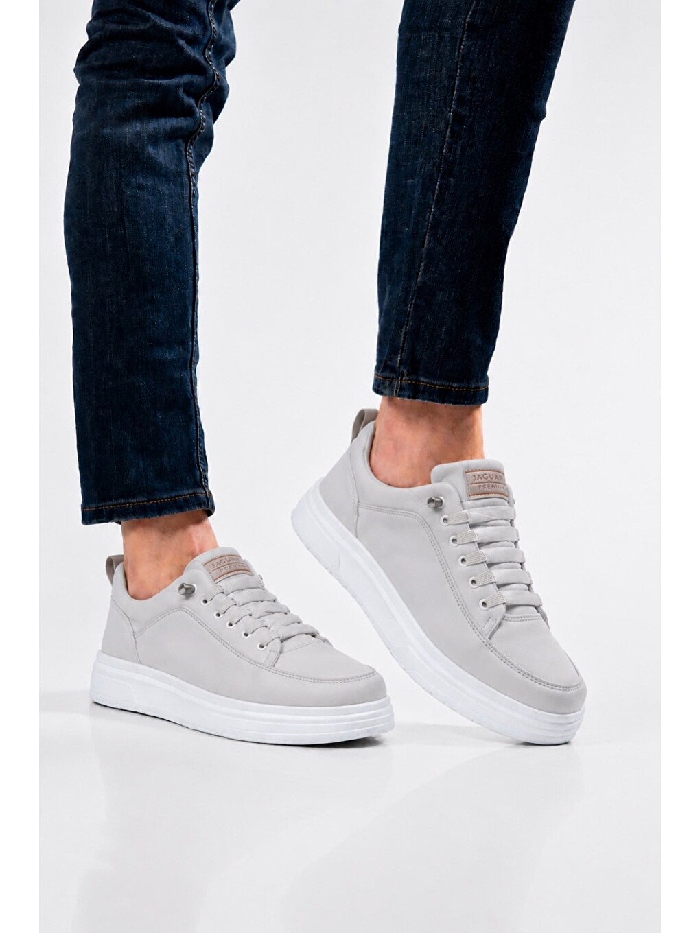 Akıllı Bağcık Hafif Comfort Taban Günlük Erkek Sneaker Ayakkabı Bej