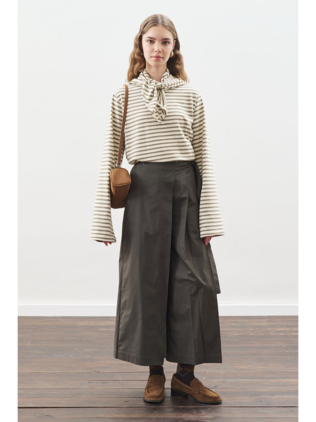 Etek Görünümlü Pantolon Koyu Yeşil-2