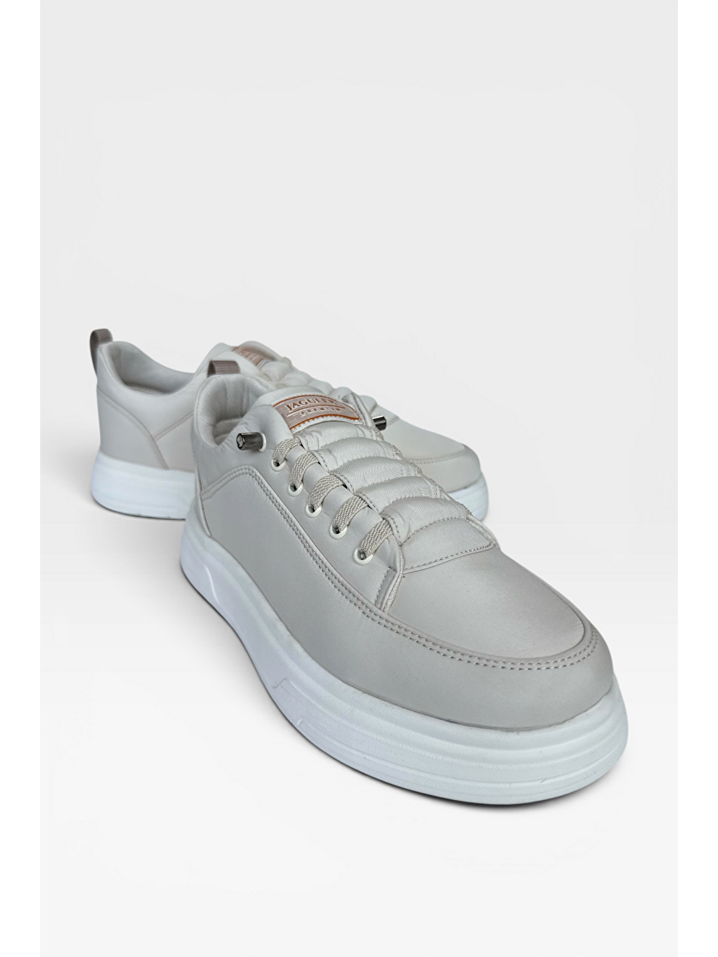 Akıllı Bağcık Hafif Comfort Taban Günlük Erkek Sneaker Ayakkabı Bej-2