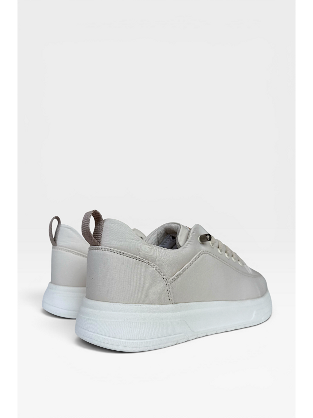 Akıllı Bağcık Hafif Comfort Taban Günlük Erkek Sneaker Ayakkabı Bej-3