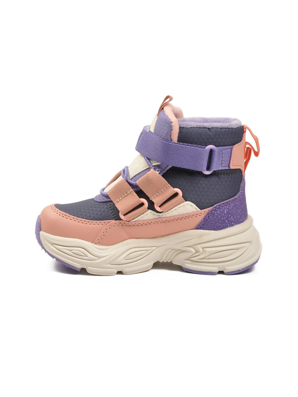 Pembe Pudra Cırlı İçi Kürklü Kaymaz Soğuğa Dirençli Kız Çocuk Bot 2087 P-1