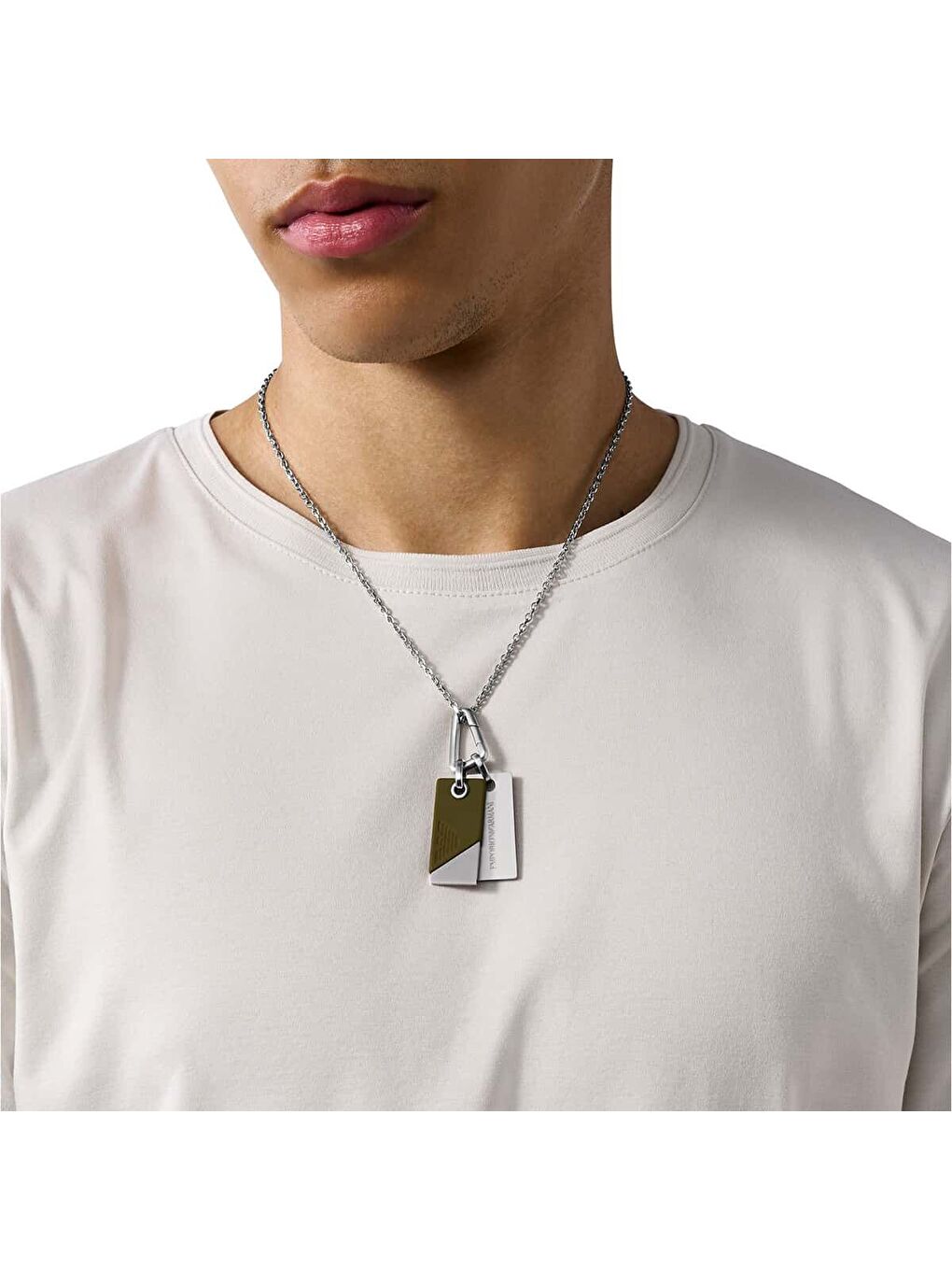 Gri AJEGS3179-040 Erkek Kolye-1