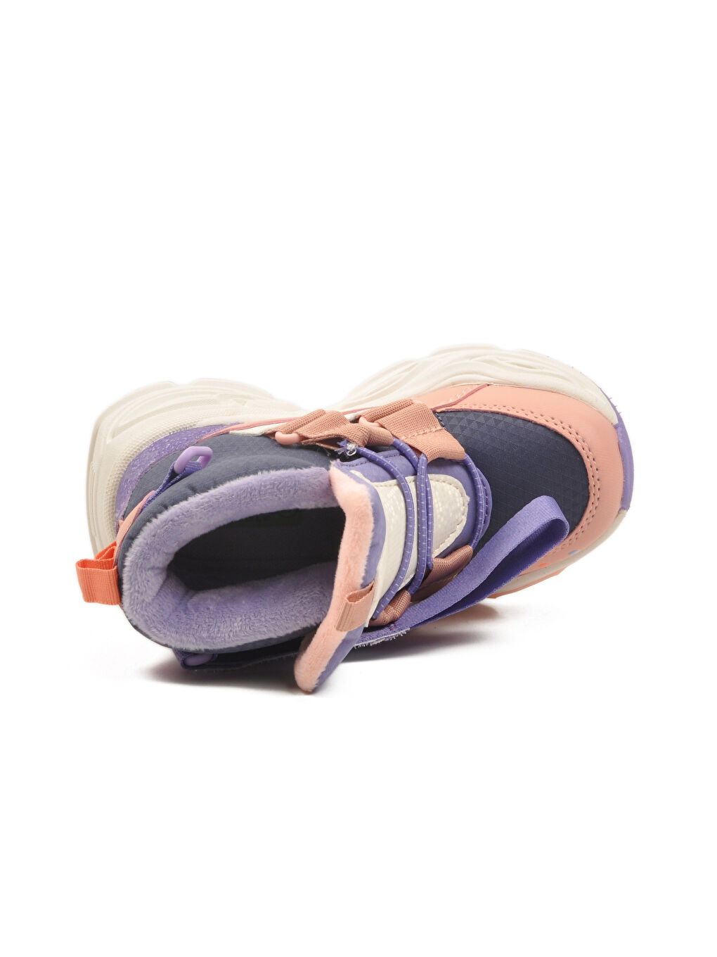 Pembe Pudra Cırlı İçi Kürklü Kaymaz Soğuğa Dirençli Kız Çocuk Bot 2087 P-3