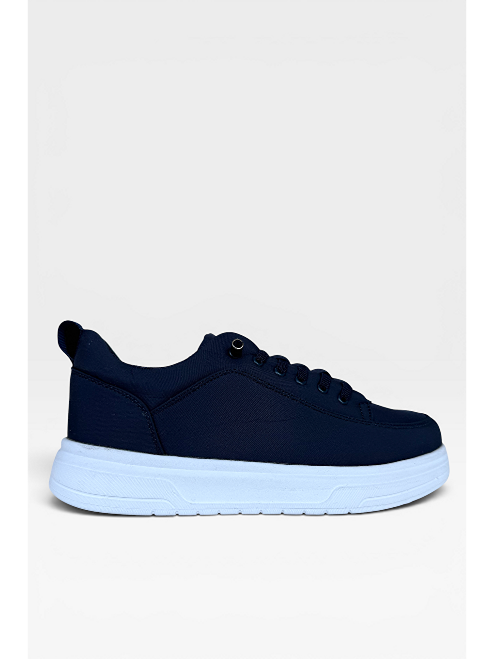 Akıllı Bağcık Hafif Comfort Taban Günlük Erkek Sneaker Ayakkabı Lacivert-1