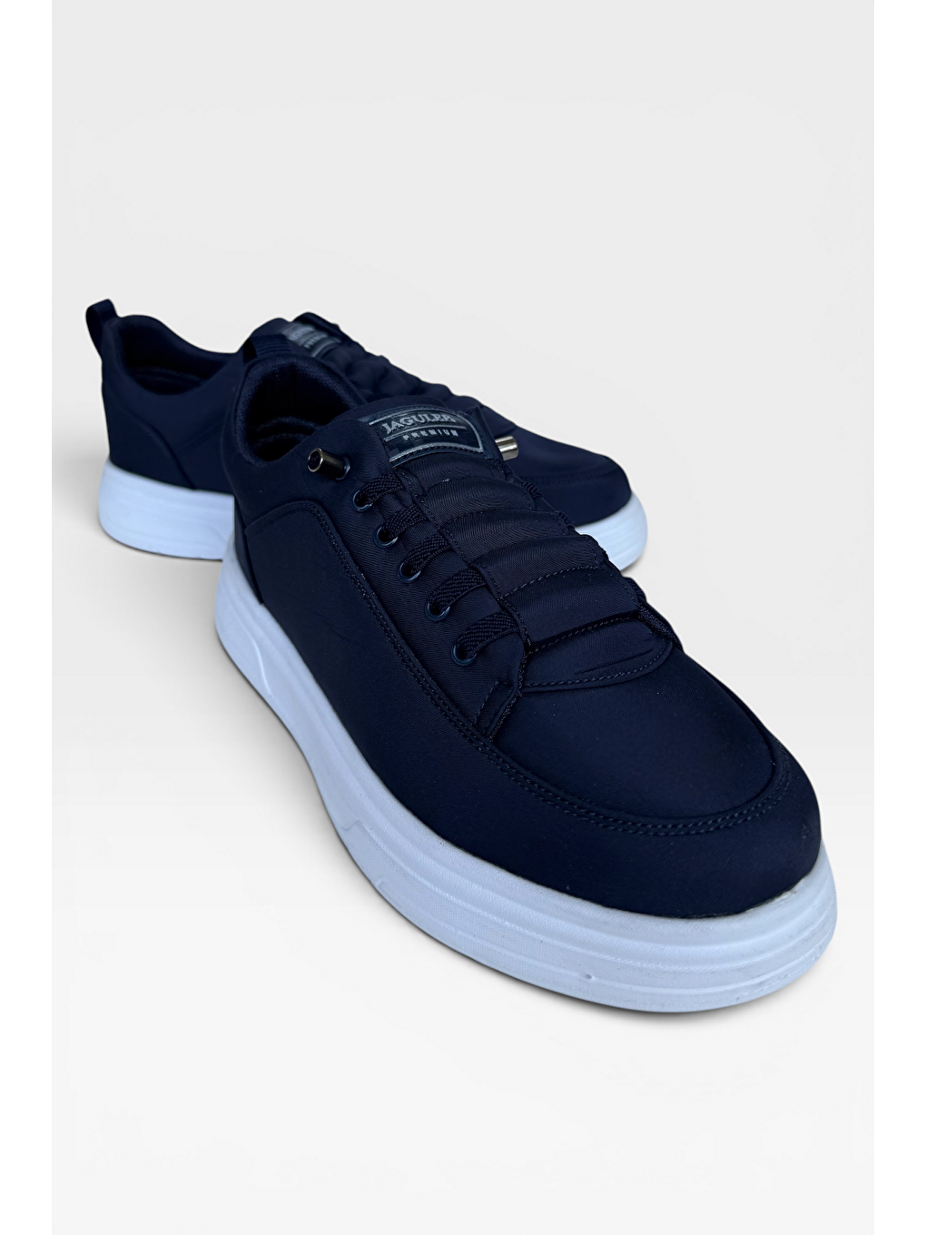 Akıllı Bağcık Hafif Comfort Taban Günlük Erkek Sneaker Ayakkabı Lacivert-2