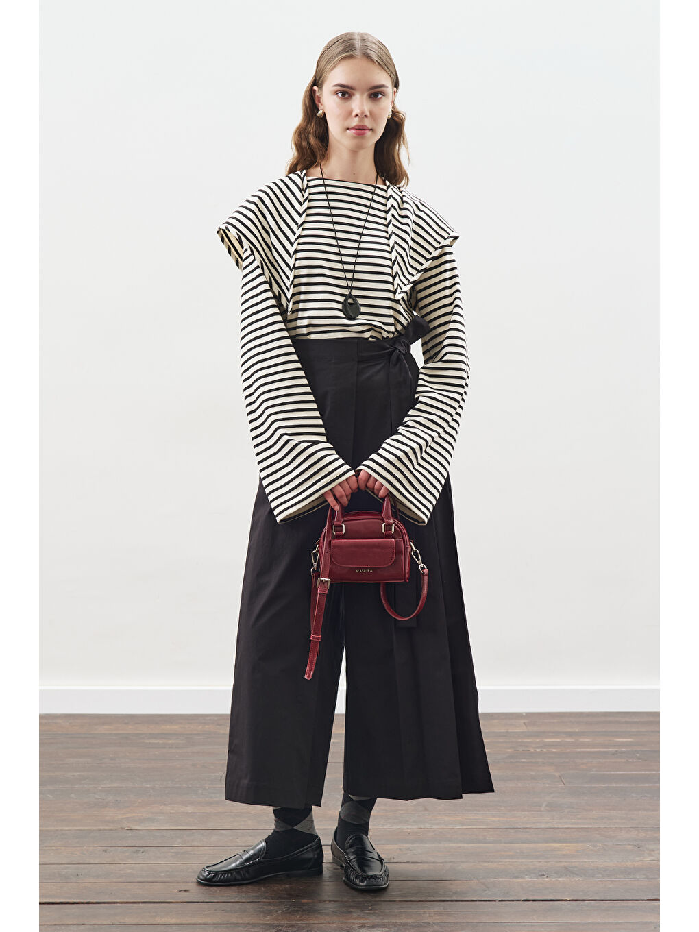 Etek Görünümlü Pantolon Siyah-7