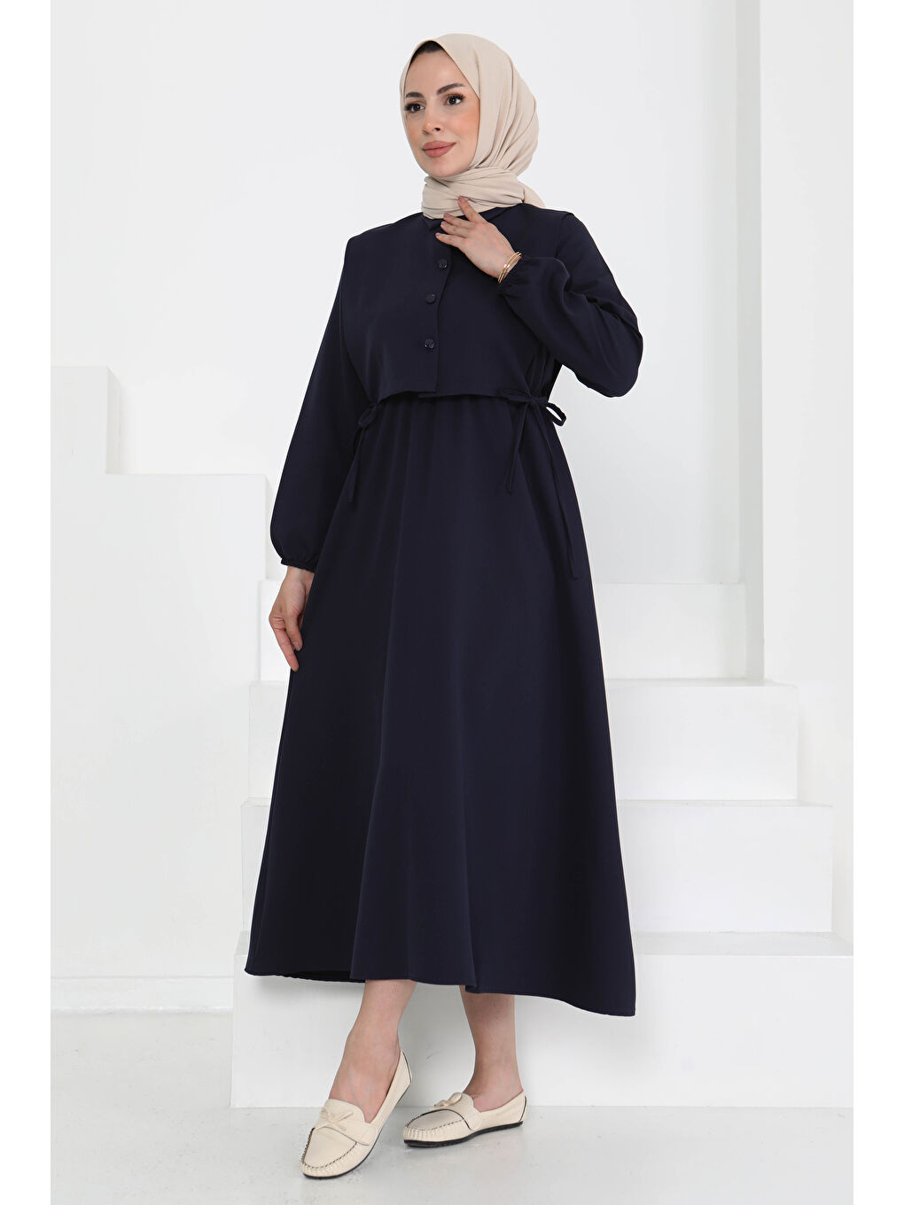 İkili Elbise Takım Lacivert - 27184-2
