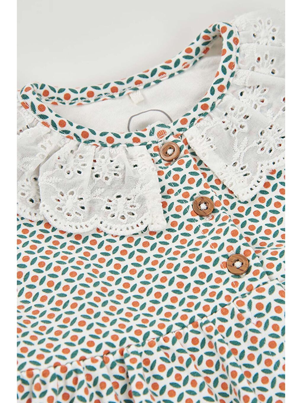 Karışık Yakalı Elbise 6-24 Ay Çok Renkli-3