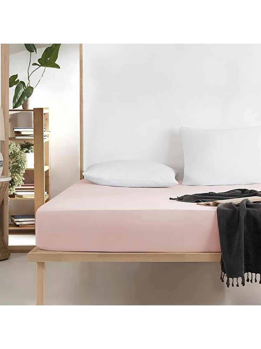 Pembe Soft King Size Lastikli Çarşaf - Pudra - 180x200 cm