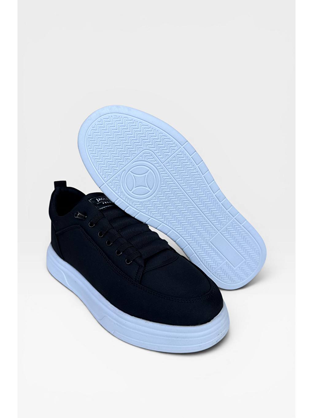 Akıllı Bağcık Hafif Comfort Taban Günlük Erkek Sneaker Ayakkabı Siyah - Beyaz-5