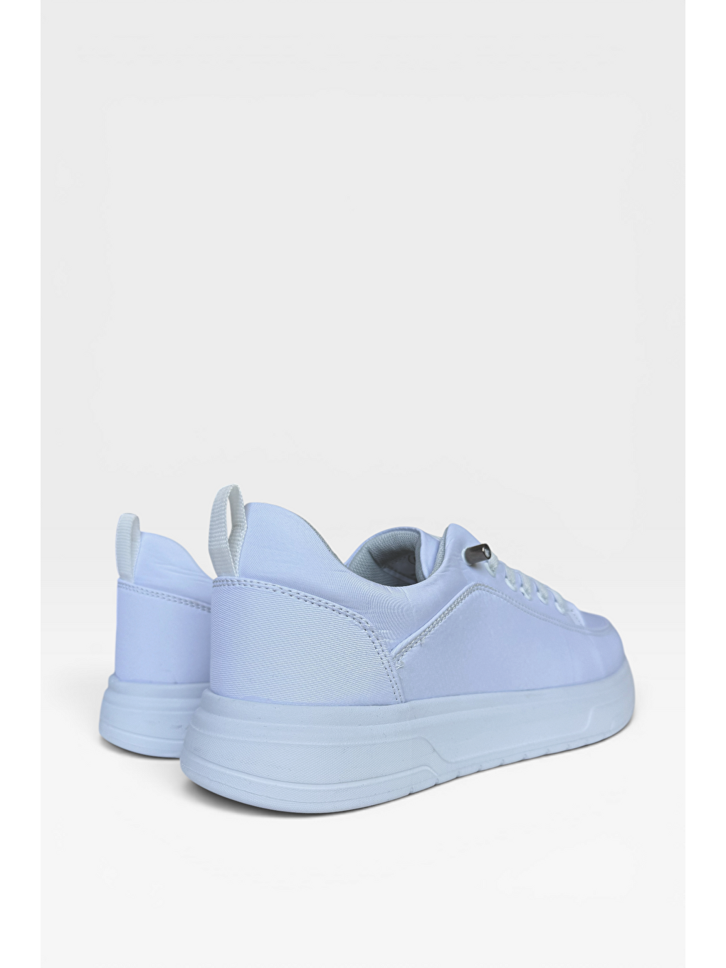 Akıllı Bağcık Hafif Comfort Taban Günlük Erkek Sneaker Ayakkabı Beyaz-3