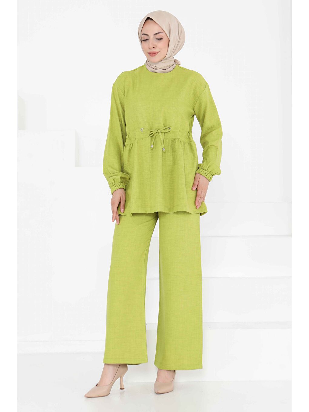 Bağlamalı İkili Takım Yağ Yeşili - 27196-1